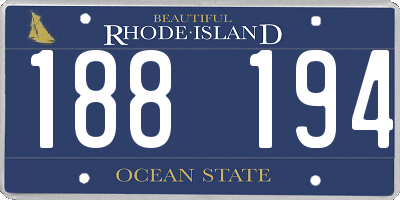 RI license plate 188194