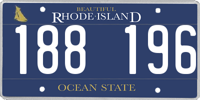 RI license plate 188196