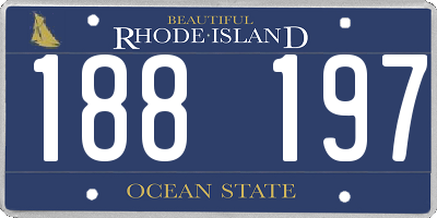 RI license plate 188197