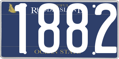 RI license plate 1882