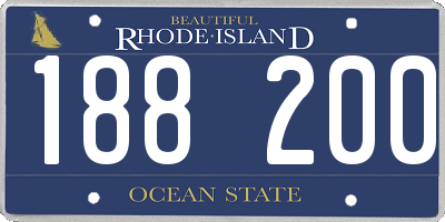 RI license plate 188200