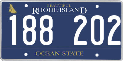 RI license plate 188202