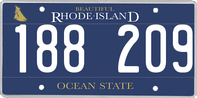 RI license plate 188209