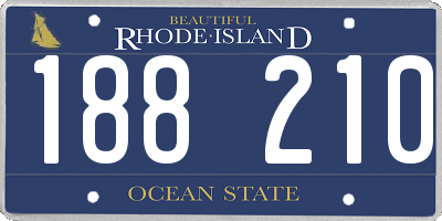 RI license plate 188210