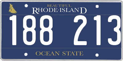RI license plate 188213