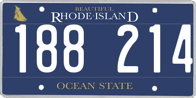 RI license plate 188214