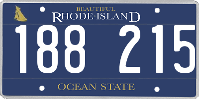 RI license plate 188215