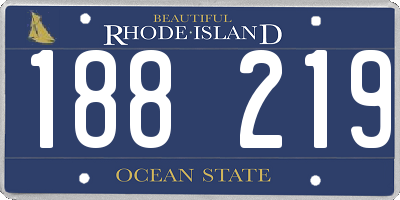 RI license plate 188219