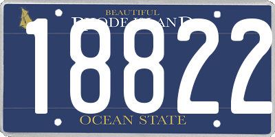 RI license plate 18822