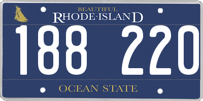 RI license plate 188220