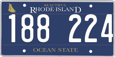 RI license plate 188224