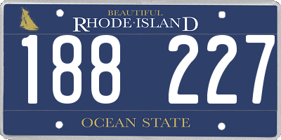 RI license plate 188227