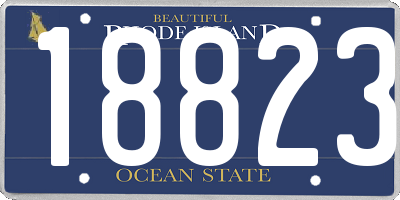 RI license plate 18823