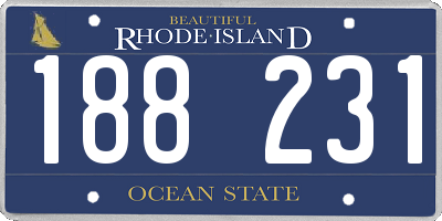 RI license plate 188231