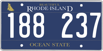 RI license plate 188237