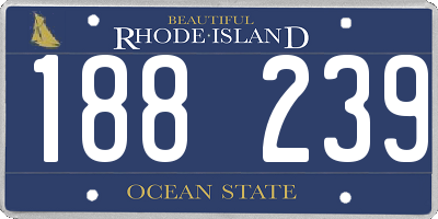 RI license plate 188239