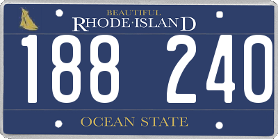RI license plate 188240