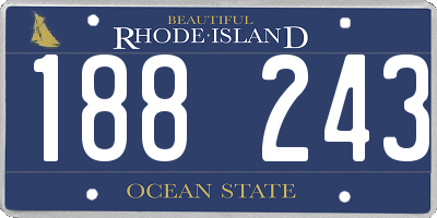 RI license plate 188243