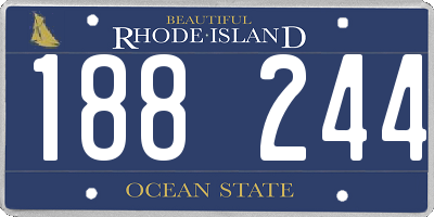 RI license plate 188244