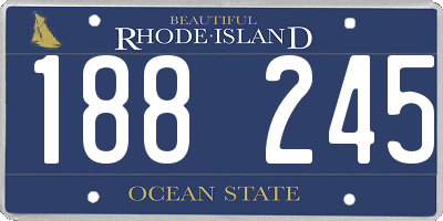 RI license plate 188245