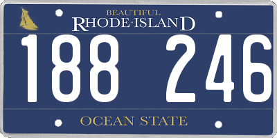 RI license plate 188246