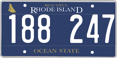 RI license plate 188247