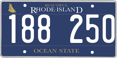 RI license plate 188250
