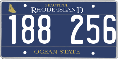 RI license plate 188256