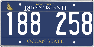 RI license plate 188258