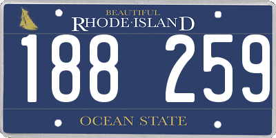 RI license plate 188259