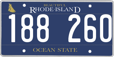 RI license plate 188260
