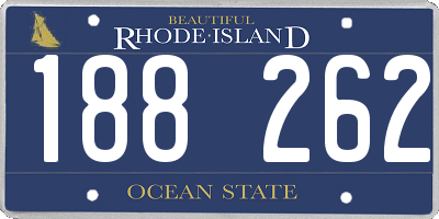 RI license plate 188262