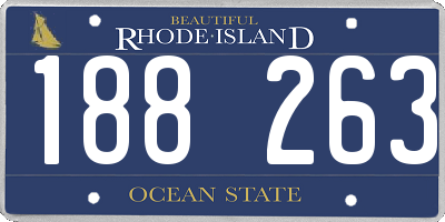 RI license plate 188263