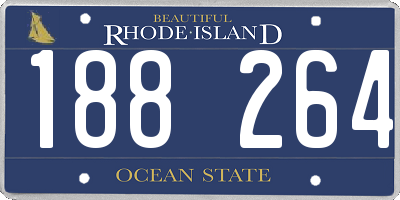 RI license plate 188264