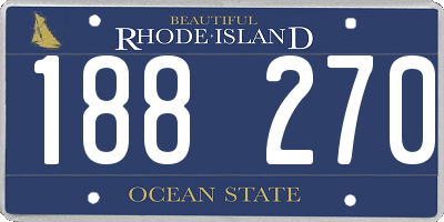 RI license plate 188270