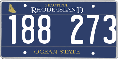 RI license plate 188273