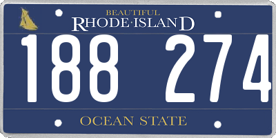 RI license plate 188274