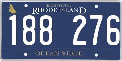 RI license plate 188276