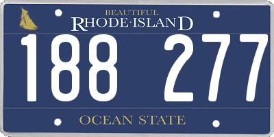 RI license plate 188277