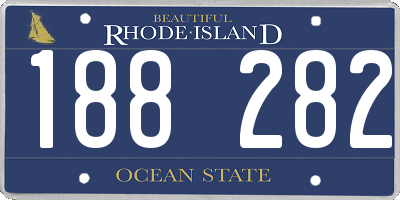 RI license plate 188282