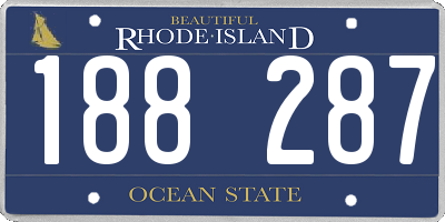 RI license plate 188287