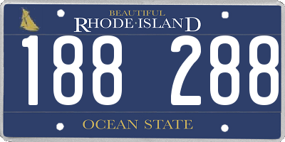 RI license plate 188288