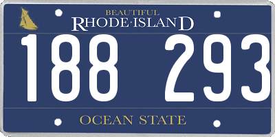 RI license plate 188293