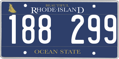 RI license plate 188299