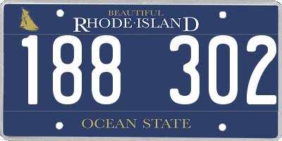 RI license plate 188302