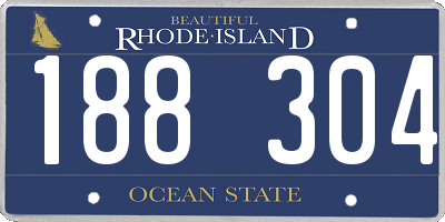 RI license plate 188304