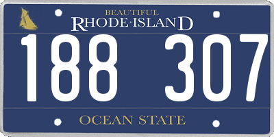 RI license plate 188307