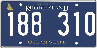 RI license plate 188310