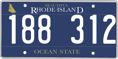 RI license plate 188312