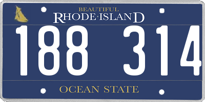 RI license plate 188314